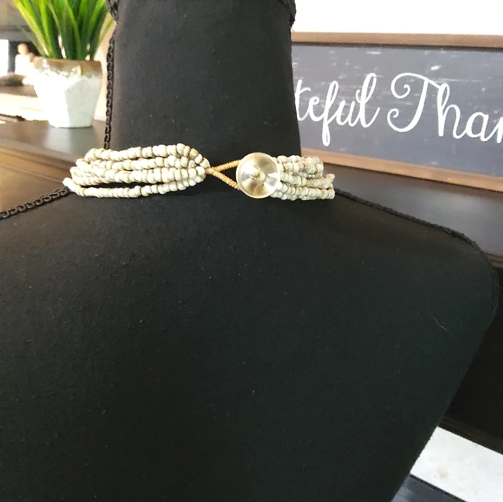 Multi Strand Beaded Necklace - Picture 4 of 5